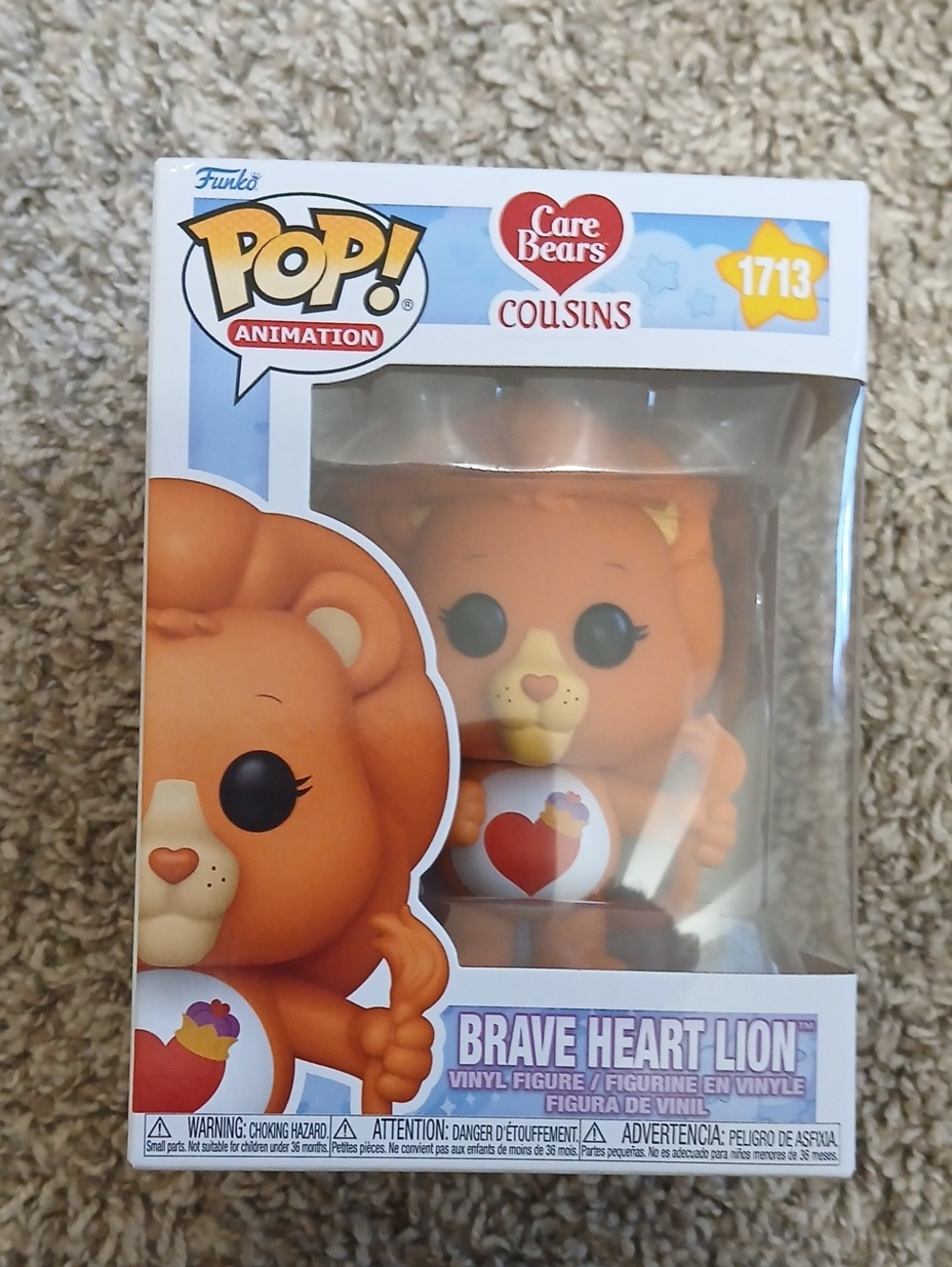 Funko Pop! Animation Care Bears Brave Heart Lion Vinyl Figure - Orange